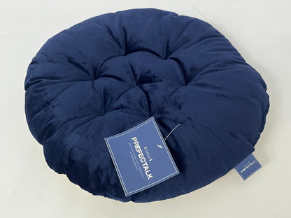 PREFECTALK Floor Cushion Pillow, Round Large Pillows Seating for Adults, Tufted Corduroy Floor Cushions for Living Room Tatami,Blue