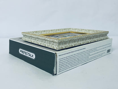 PREFECTALK Frame Vintage Photo Frame Ornate Textured Hand-Crafted Resin Frame with Easel&Hook for Tabletop&Wall Display