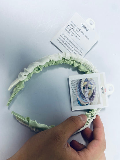 PRESENTREE 2 Pack White and Green Headbands for Girls Women Headbands Trendy Non Slip Hairbands Cute Hair Accessories Multi-styles and Colors Available