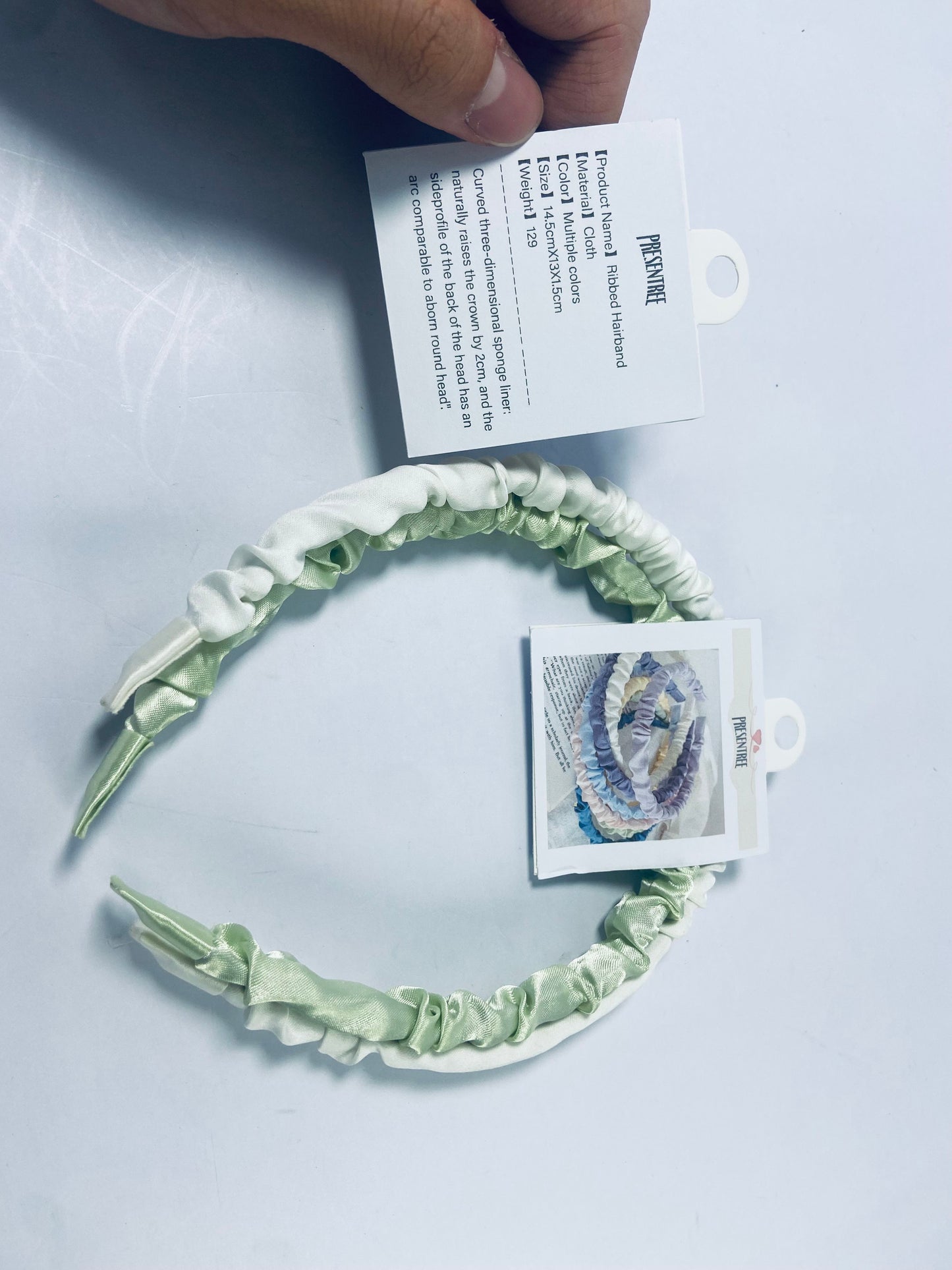 PRESENTREE 2 Pack White and Green Headbands for Girls Women Headbands Trendy Non Slip Hairbands Cute Hair Accessories Multi-styles and Colors Available