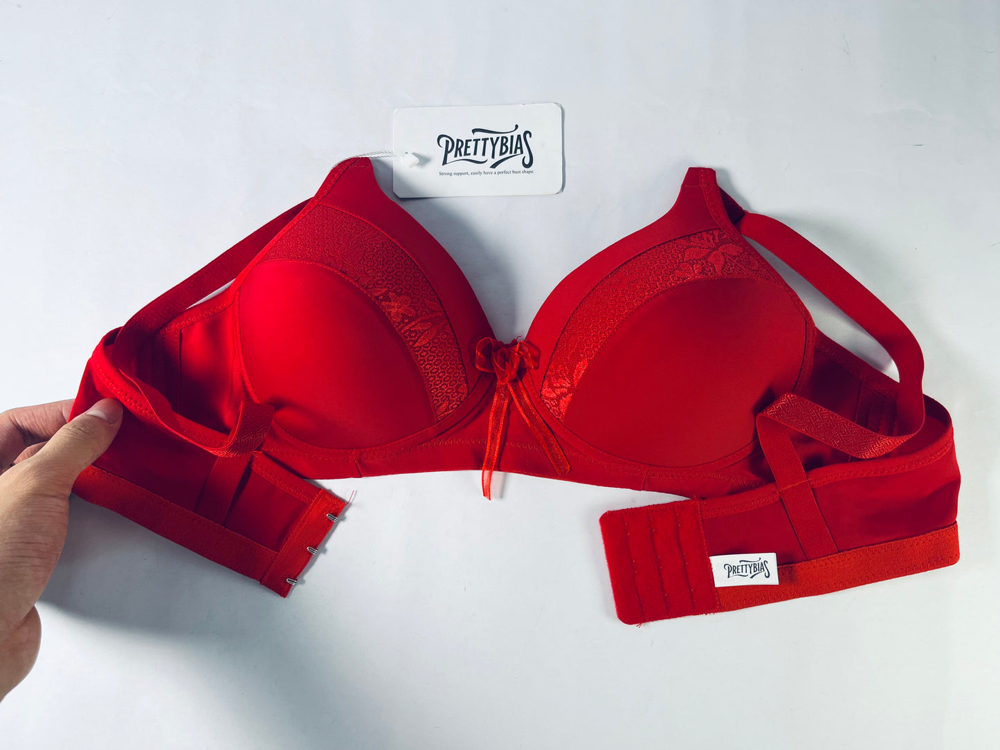 PRETTYBIAS Soft Comfortable Underwire Bras Lightly Padded Underwire Plunge