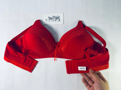 PRETTYBIAS Soft Comfortable Underwire Bras Lightly Padded Underwire Plunge