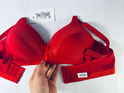 PRETTYBIAS Soft Comfortable Underwire Bras Lightly Padded Underwire Plunge