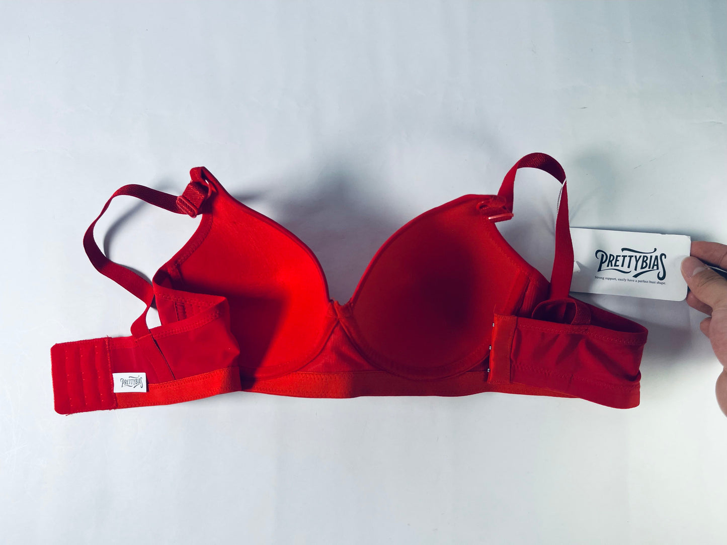 PRETTYBIAS Soft Comfortable Underwire Bras Lightly Padded Underwire Plunge