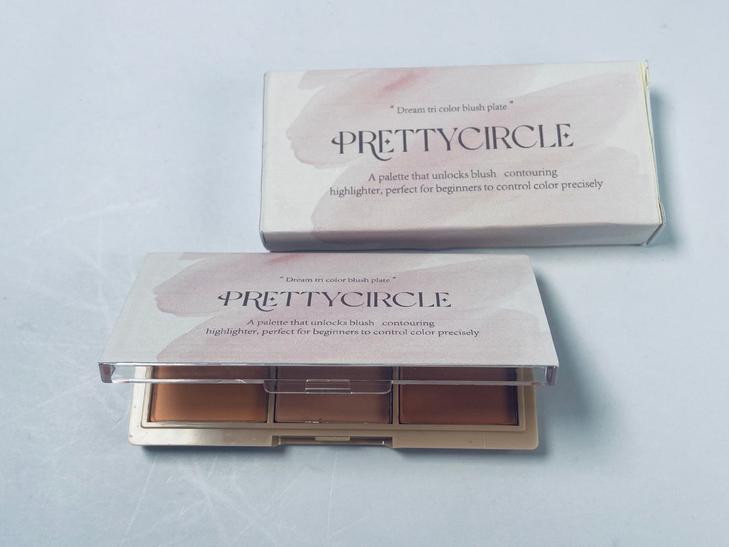 PRETTYCIRCLE Blusher 3 IN 1 Face Bronzer Blush Highlighter Contour Powder Makeup Palette Sculpt Contouring Kit, Blush