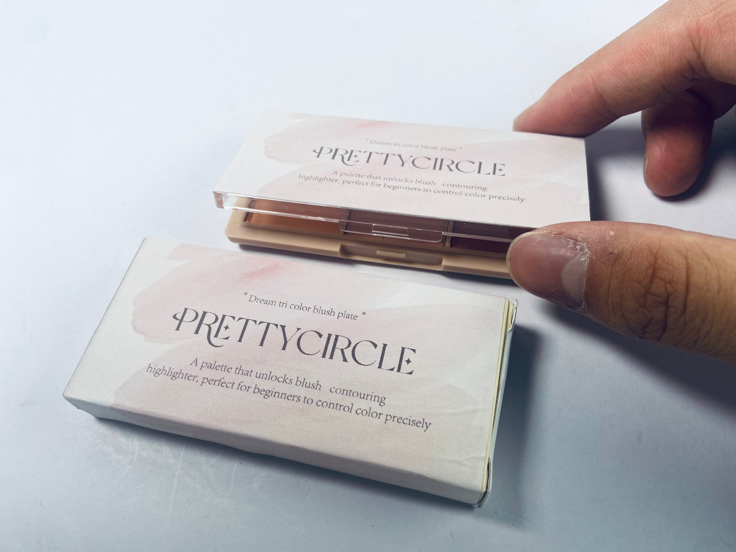 PRETTYCIRCLE Blusher 3 IN 1 Face Bronzer Blush Highlighter Contour Powder Makeup Palette Sculpt Contouring Kit, Blush