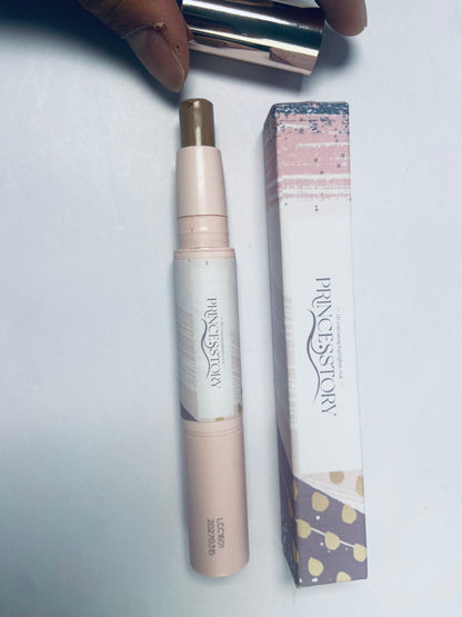 PRINCESSTORY,Highlighter make-up,Mineral Cream Contour Stick,Moisturize Highlighter Pen,Non Stick Face Brightens,Long Lasting, Smooth Gliding Face Illuminator Makeup,Medium