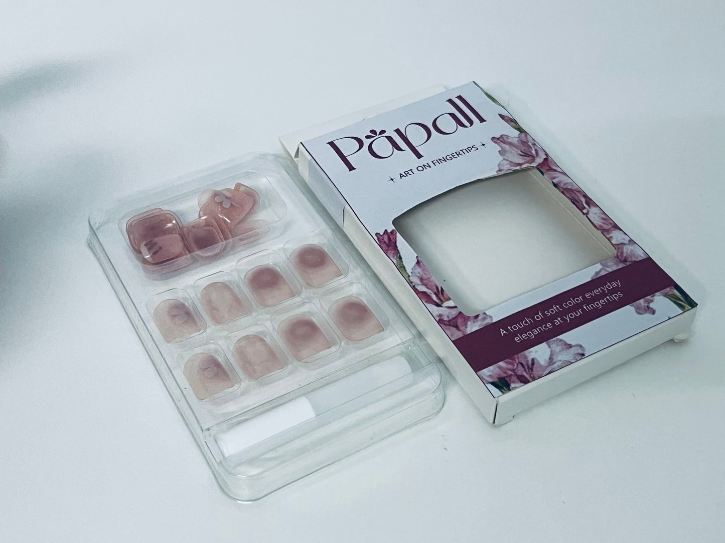 Papall False nails Soft Color Artistic Nail Tips Daily Elegance Convenient & Exquisite A Gentle Shaper of Fingertip Elegance