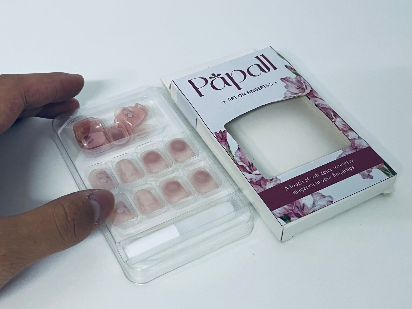 Papall False nails Soft Color Artistic Nail Tips Daily Elegance Convenient & Exquisite A Gentle Shaper of Fingertip Elegance