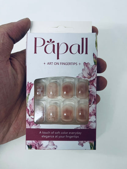 Papall False nails Soft Color Artistic Nail Tips Daily Elegance Convenient & Exquisite A Gentle Shaper of Fingertip Elegance