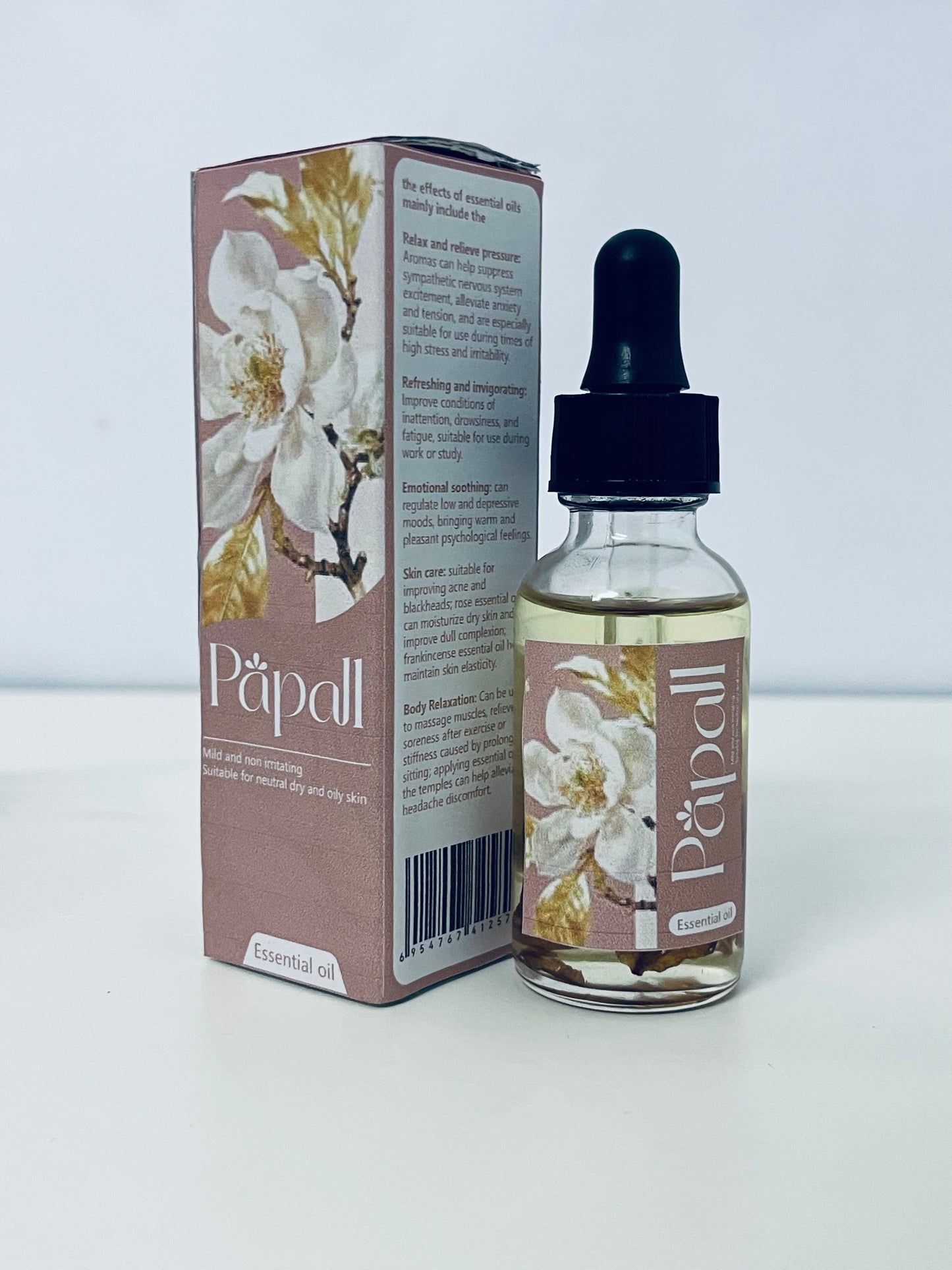 Papall Mild Nourishing Essential Oil Natural Plant Extracts Multi-Skin Type Adaptation Dual Luxury Care for Skin and Mind