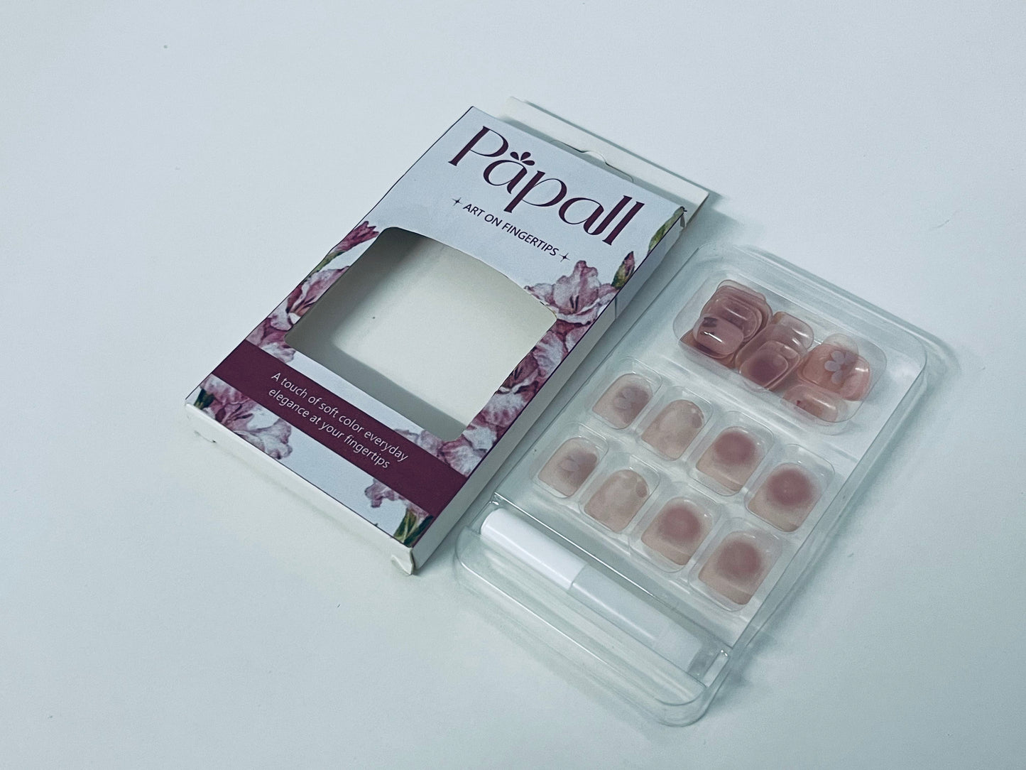 Papall False nails Soft Color Artistic Nail Tips Daily Elegance Convenient & Exquisite A Gentle Shaper of Fingertip Elegance