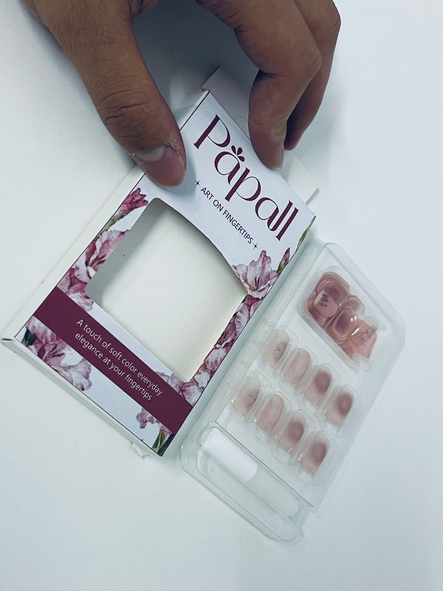 Papall False nails Soft Color Artistic Nail Tips Daily Elegance Convenient & Exquisite A Gentle Shaper of Fingertip Elegance