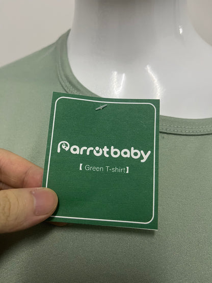 【Parrotbaby T-shirts】——Parrotbaby Misty Matcha Green Crew Neck T-Shirt - Your Versatile Wardrobe Staple