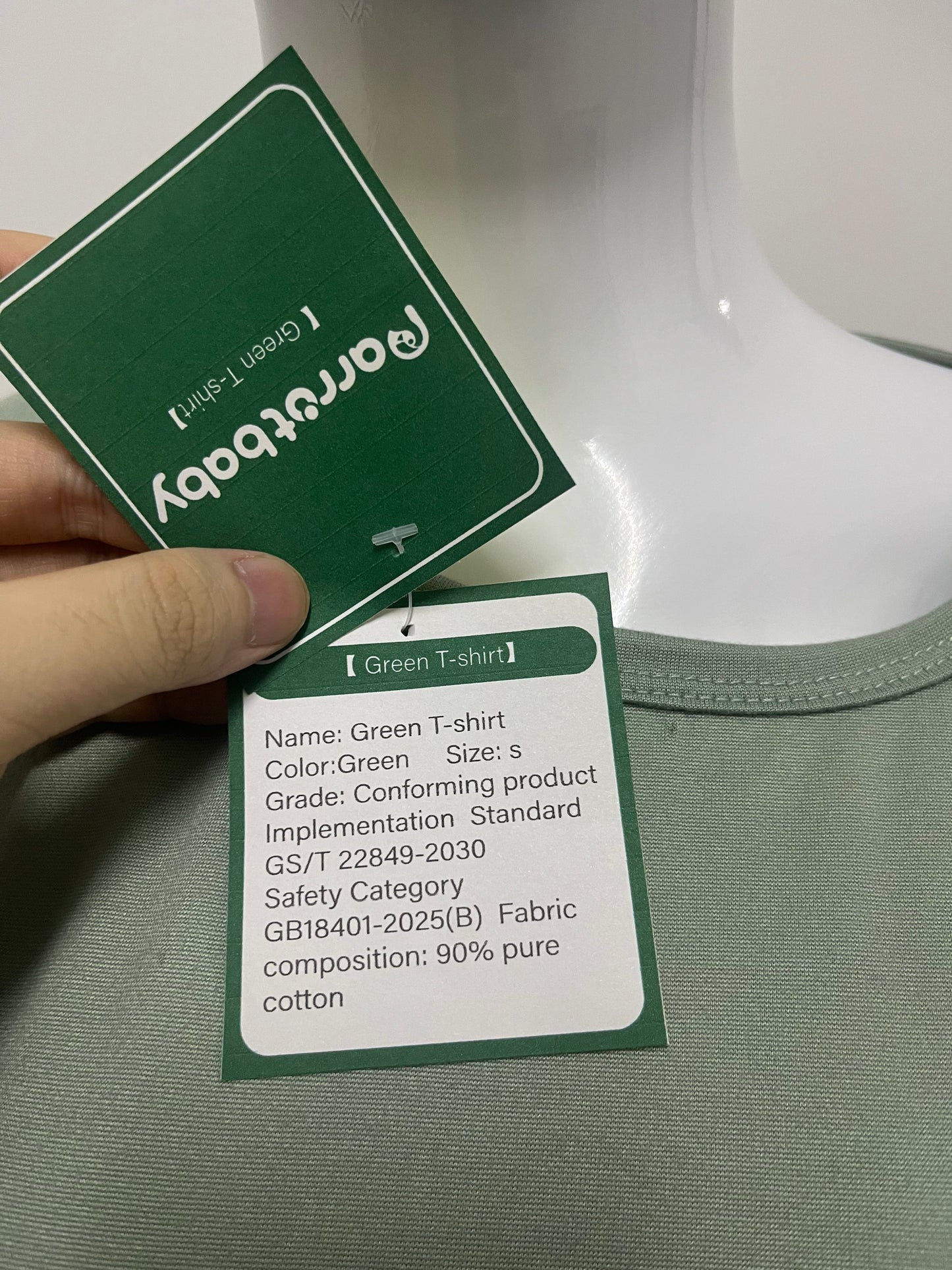 【Parrotbaby T-shirts】——Parrotbaby Misty Matcha Green Crew Neck T-Shirt - Your Versatile Wardrobe Staple