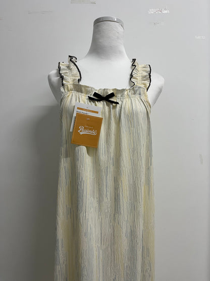 Passionew Womens Ruffle Nightgown Cute Printed Sleeveless Sleep Dress Soft Lightweight Nightdress
