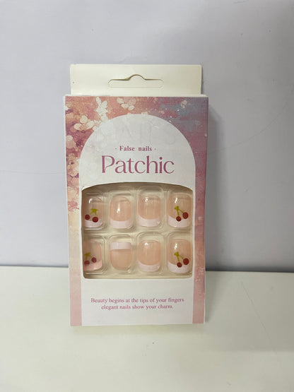 Patchic Cherry Pink Sheer False Nails Self-Adhesive A Sweet & Vibrant Item for Daily Manicure