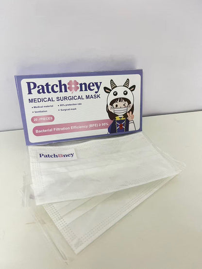 Patchoney Medical Surgical Mask 20-Count Cute Design High Protection & Breathable A Lovely Protection Companion for Daily Outings