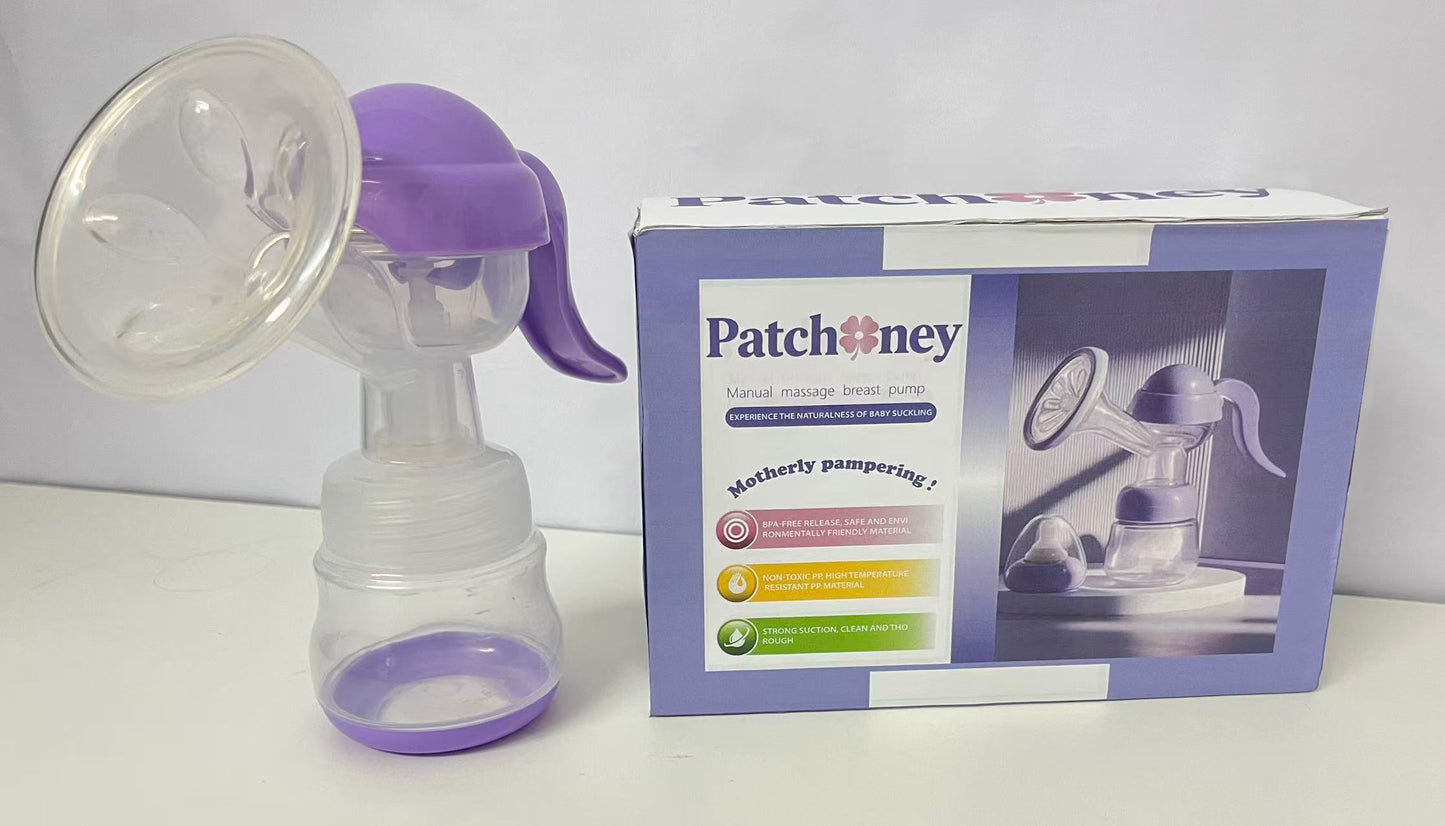 Patchoney Manual Massage Breast Pump Bionic Design Strong Suction & Easy Operation A Thoughtful Feeding Tool for Breastfeeding Moms