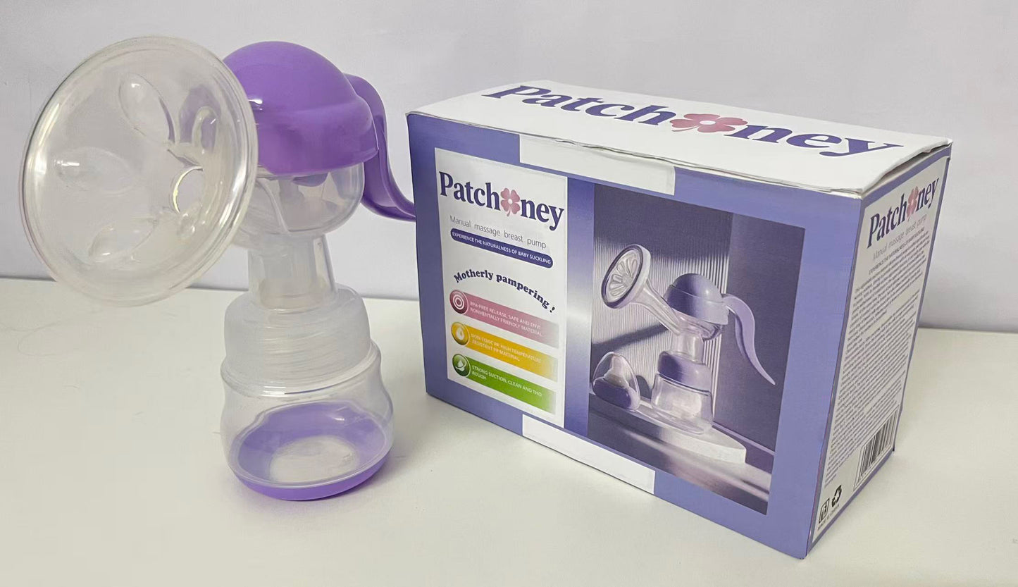 Patchoney Manual Massage Breast Pump Bionic Design Strong Suction & Easy Operation A Thoughtful Feeding Tool for Breastfeeding Moms