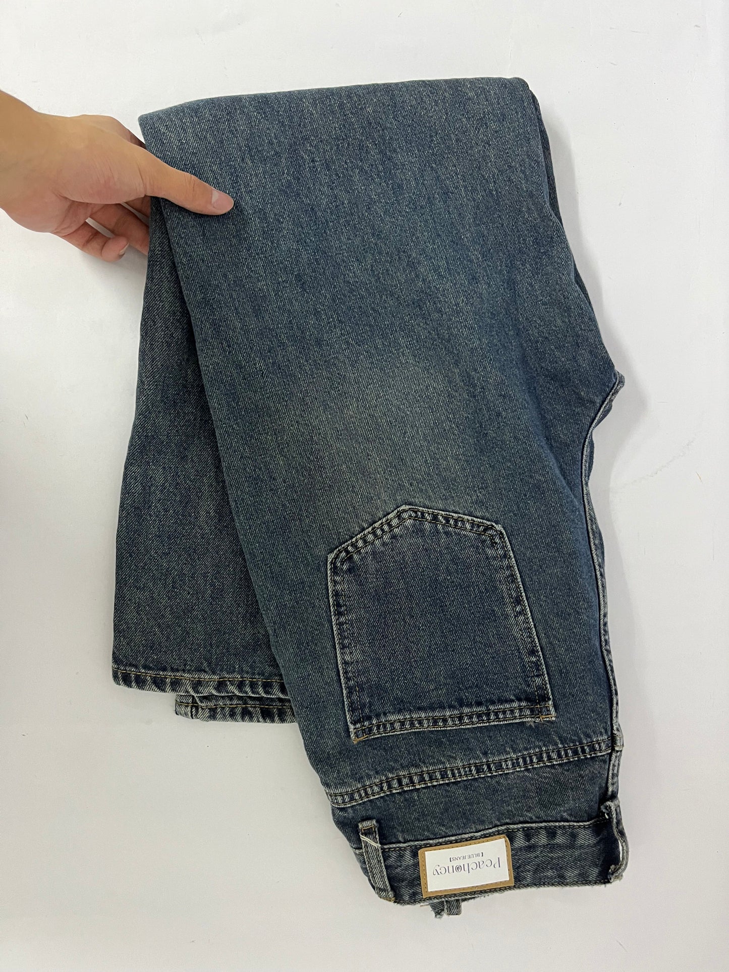 Peachoney Women's Skinny Stretch Jeans Frayed Raw Hem Slim Fit Jeans Ripped Denim Pants