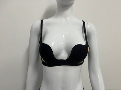 [Peak&Vale Underwear]-Black Backless Bra - Comfortable Breathable Wireless Lingerie