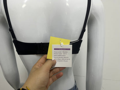 [Peak&Vale Underwear]-Black Backless Bra - Comfortable Breathable Wireless Lingerie