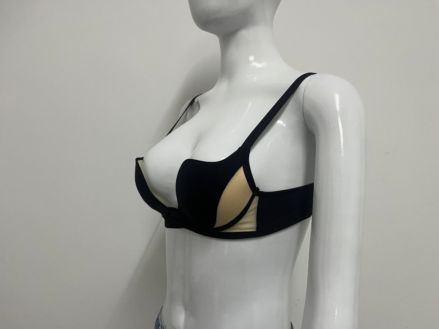 [Peak&Vale Underwear]-Black Backless Bra - Comfortable Breathable Wireless Lingerie