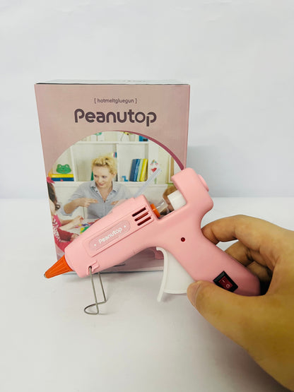 Peanutop 20W Mini Hot Glue Gun Kit - Fast Heating 2 Mins, Portable & Lightweight for Crafts, DIY, Home Repairs, All-Purpose Adhesive Bonding