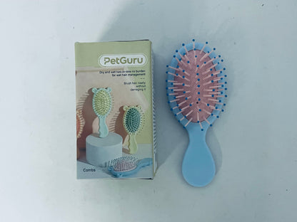 PetGuru Pet Grooming Brush, Wet and Dry Dual-Use Hair Comb for Cats & Dogs, Gentle Fur Brushing Without Damage, Essential Pet Hair Care Tool