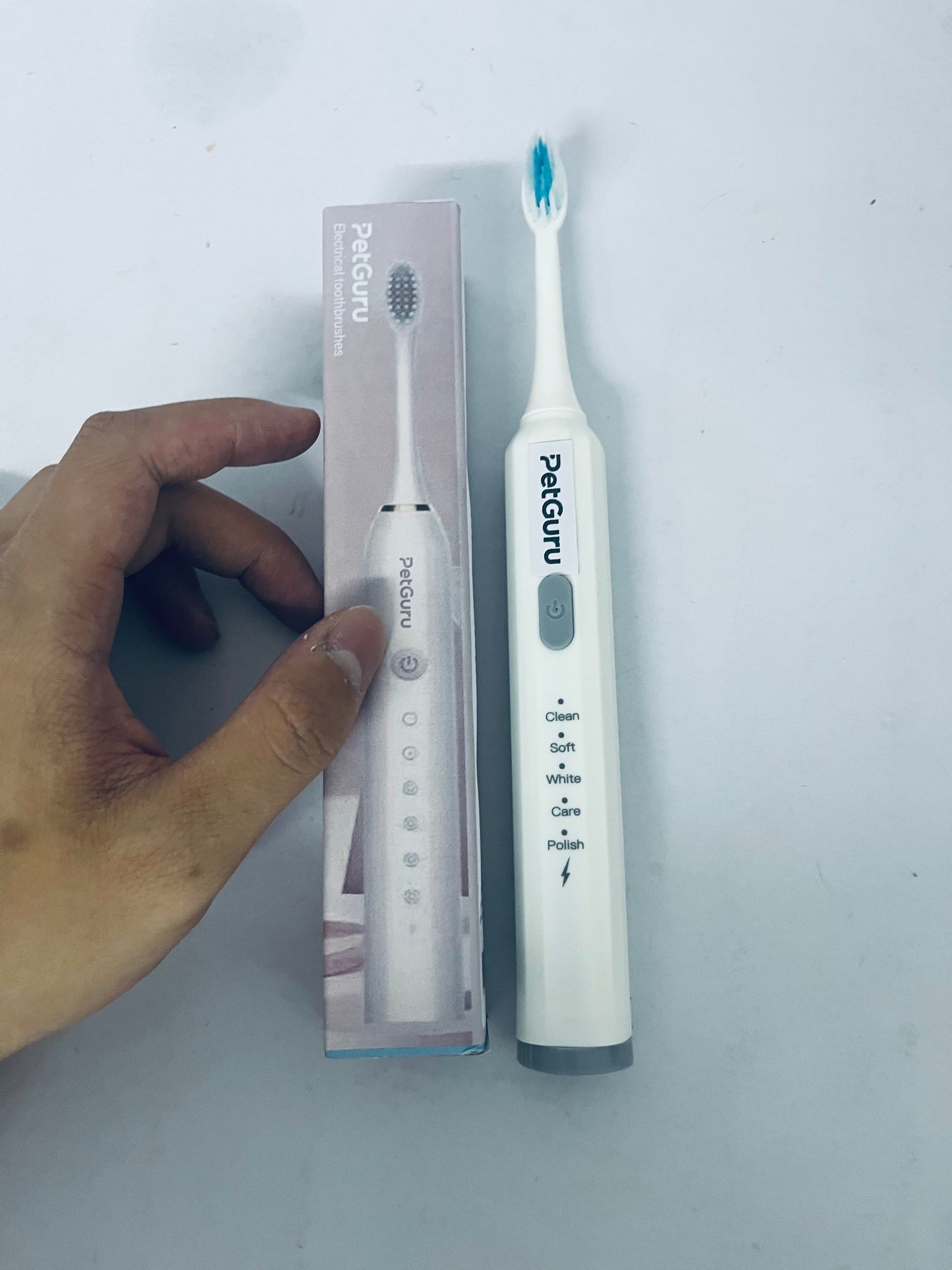 PetGuru Electric Toothbrush with 5 Modes, Soft Bristles for Gum Care, Deep Cleaning & Teeth Whitening, Adult Oral Care Essential