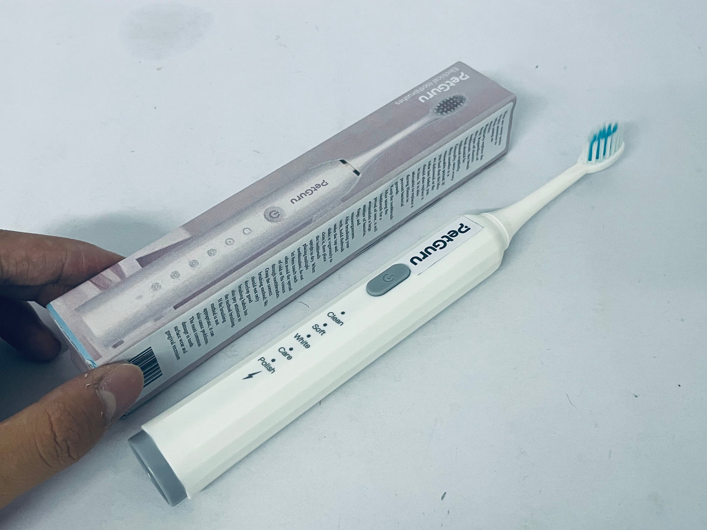 PetGuru Electric Toothbrush with 5 Modes, Soft Bristles for Gum Care, Deep Cleaning & Teeth Whitening, Adult Oral Care Essential