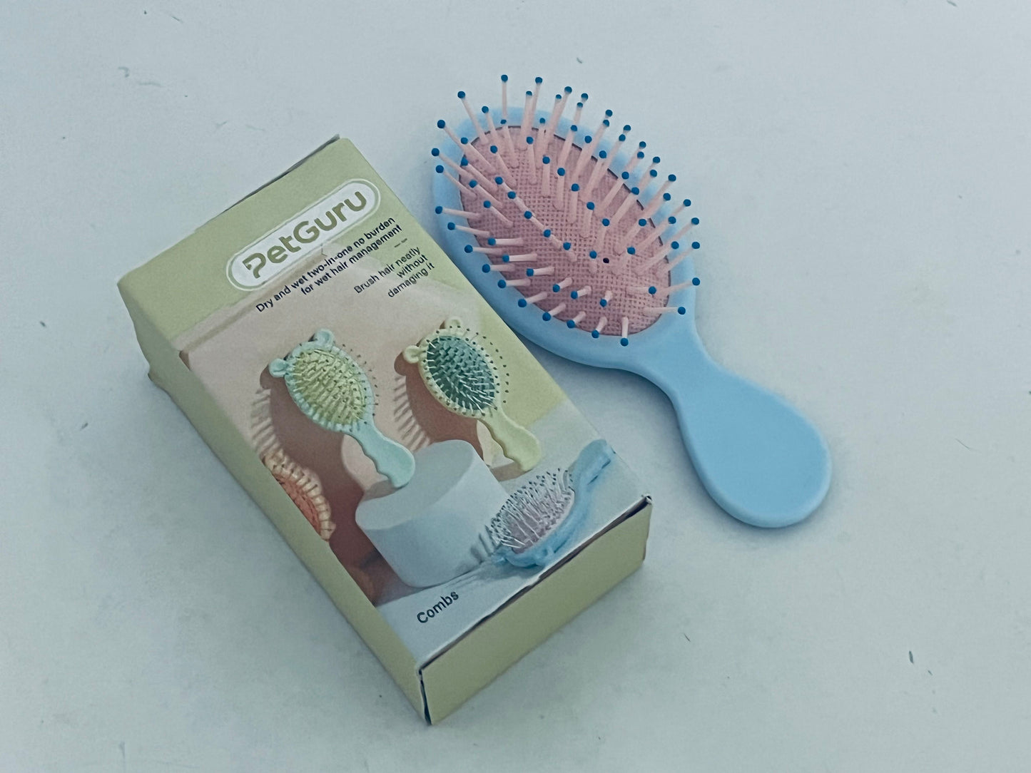 PetGuru Pet Grooming Brush, Wet and Dry Dual-Use Hair Comb for Cats & Dogs, Gentle Fur Brushing Without Damage, Essential Pet Hair Care Tool