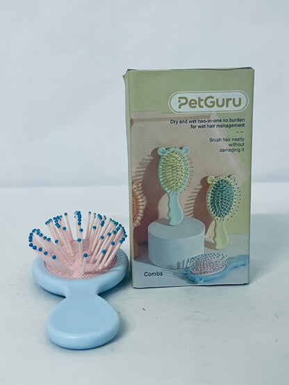 PetGuru Pet Grooming Brush, Wet and Dry Dual-Use Hair Comb for Cats & Dogs, Gentle Fur Brushing Without Damage, Essential Pet Hair Care Tool