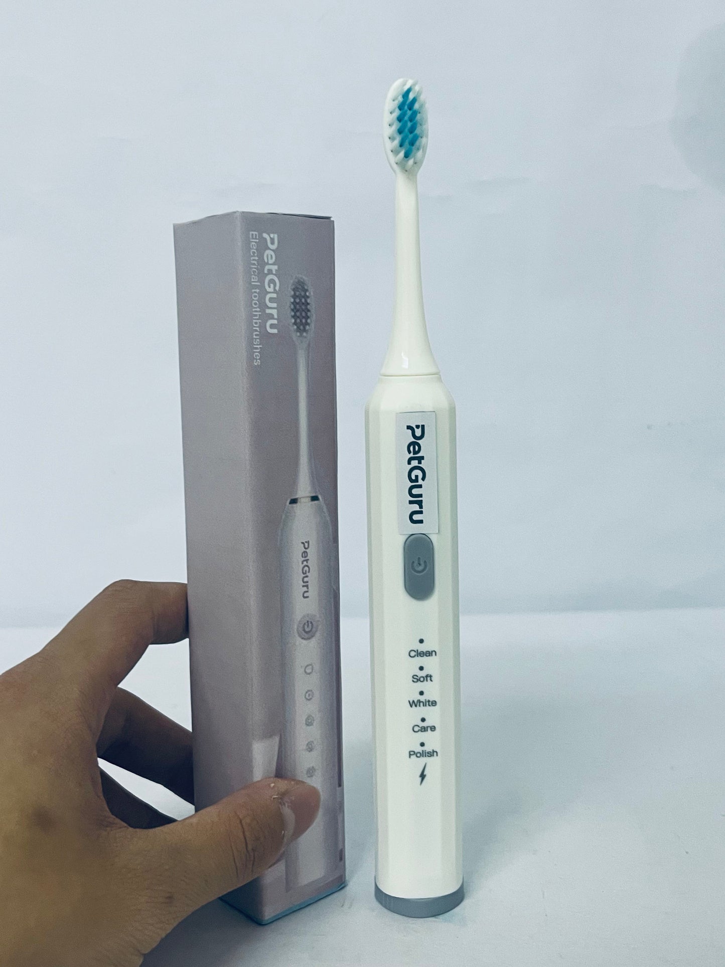 PetGuru Electric Toothbrush with 5 Modes, Soft Bristles for Gum Care, Deep Cleaning & Teeth Whitening, Adult Oral Care Essential