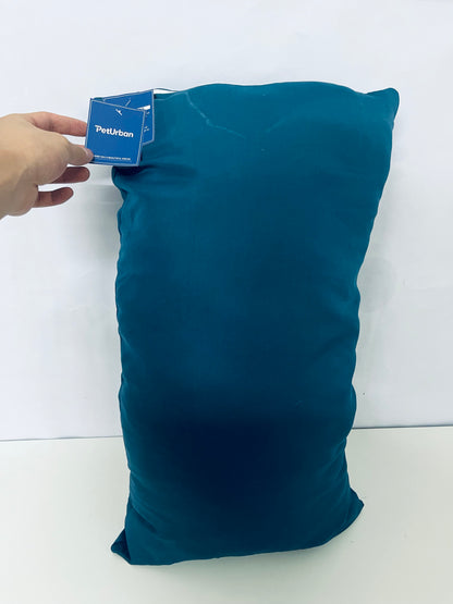 【PetUrban Teal Soft Pet Pillow】—— Plush, Washable Filled Pillow with Zipper Design: Ideal for Pet Beds, Sofas & Travel Comfort