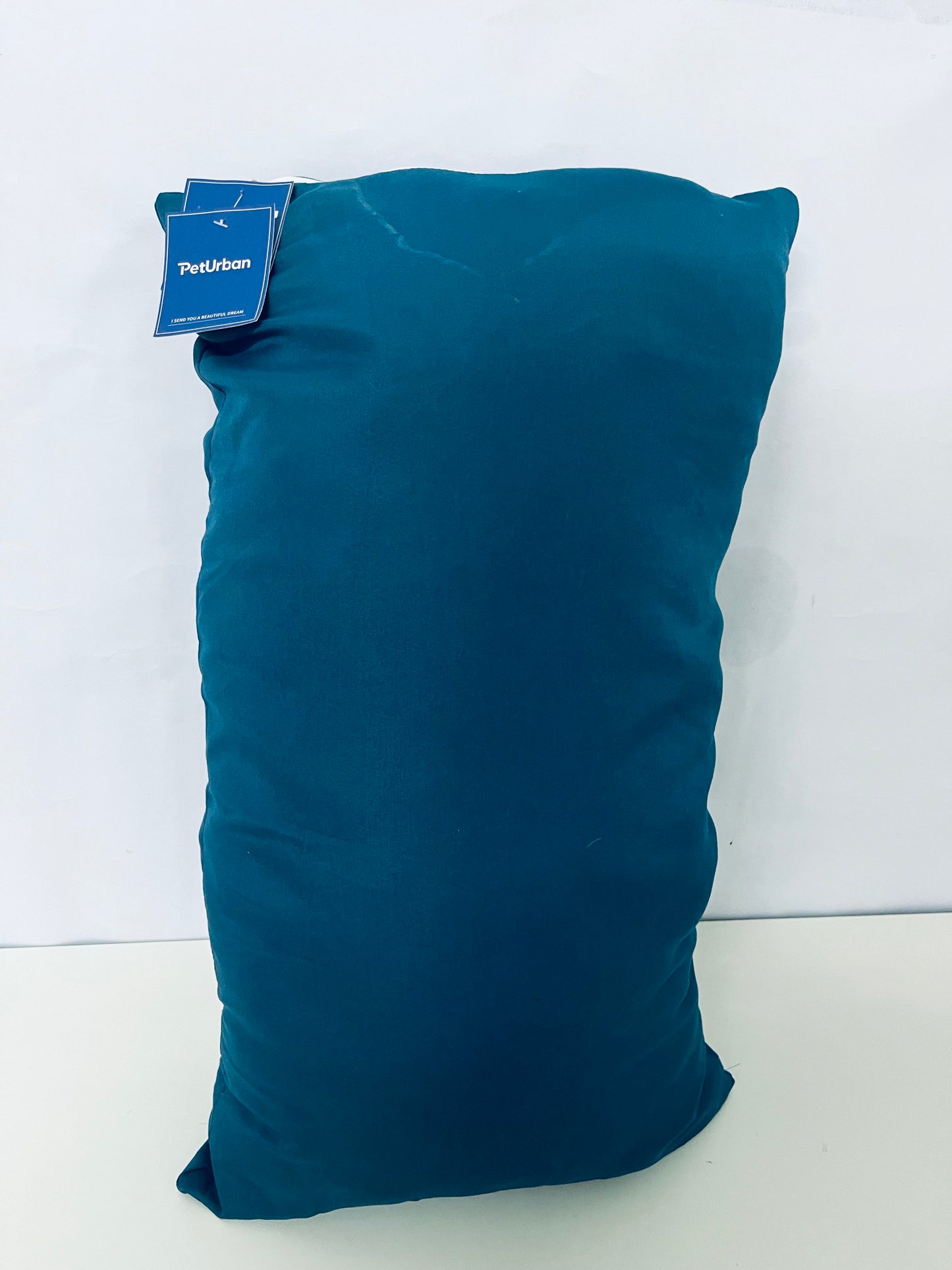 【PetUrban Teal Soft Pet Pillow】—— Plush, Washable Filled Pillow with Zipper Design: Ideal for Pet Beds, Sofas & Travel Comfort