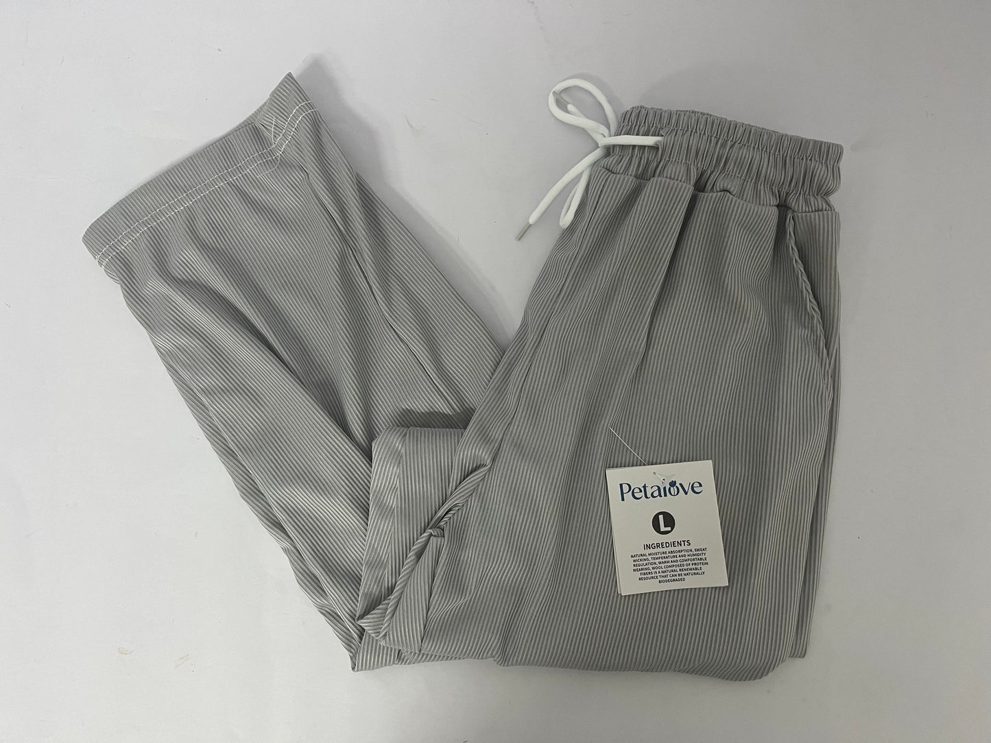Petalove Pants Pockets High Waist Drawstring Loose Trousers
