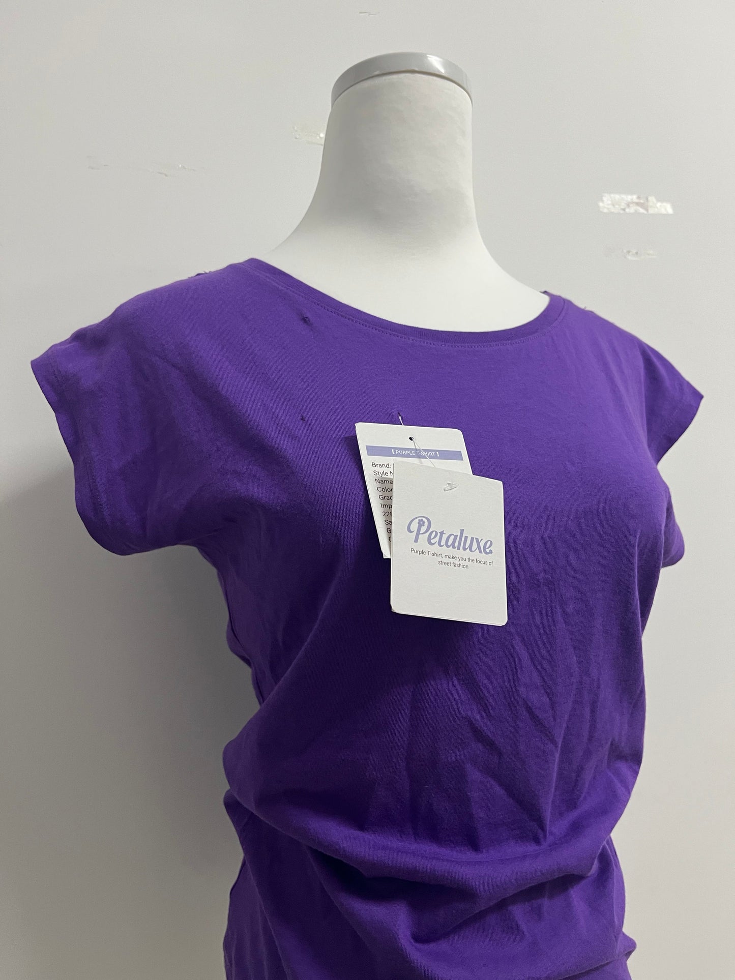 Petaluxe Women's Slim Fit Crew Neck Short Sleeve Longline Tee