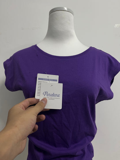 Petaluxe Women's Slim Fit Crew Neck Short Sleeve Longline Tee