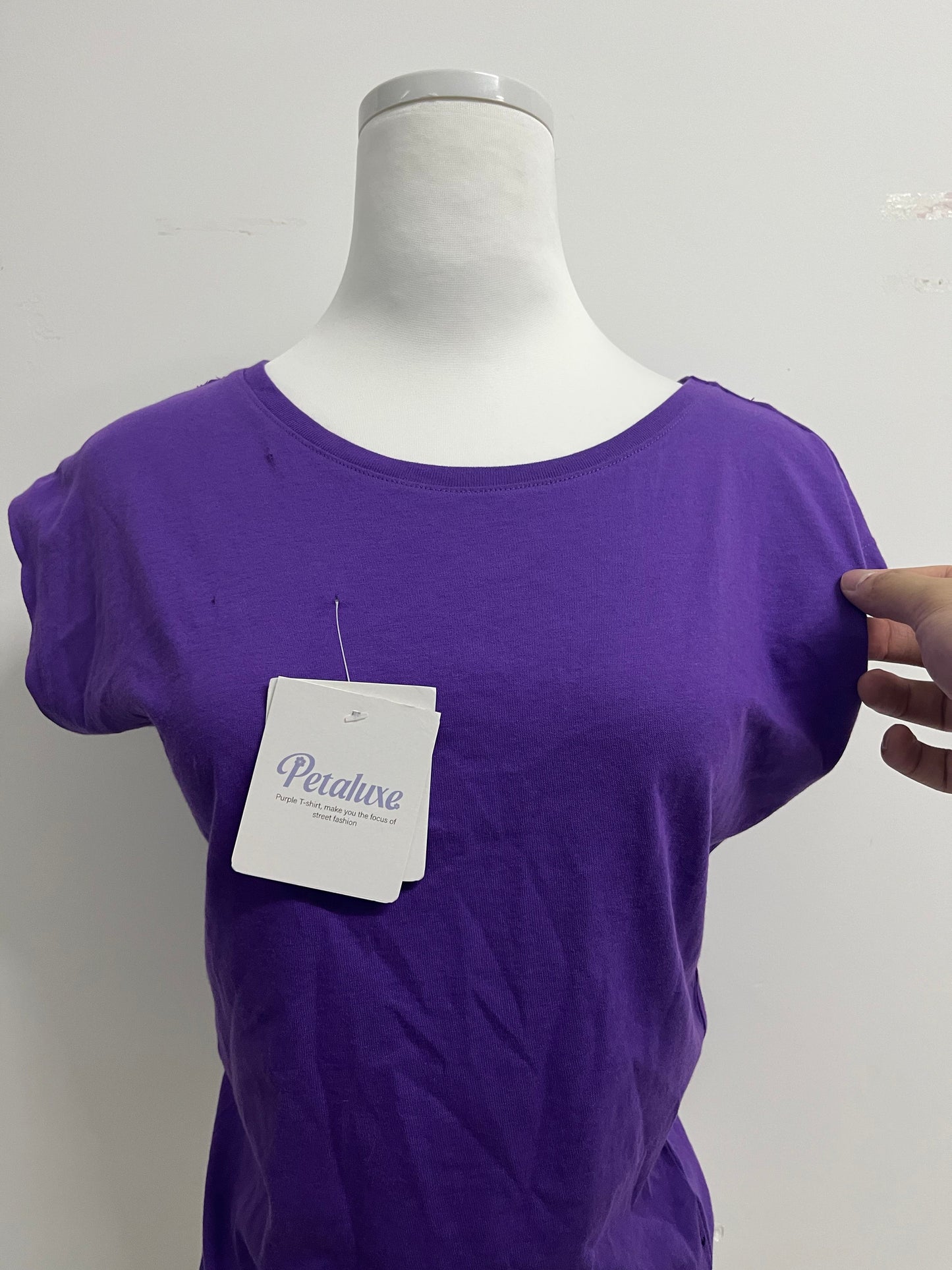 Petaluxe Women's Slim Fit Crew Neck Short Sleeve Longline Tee