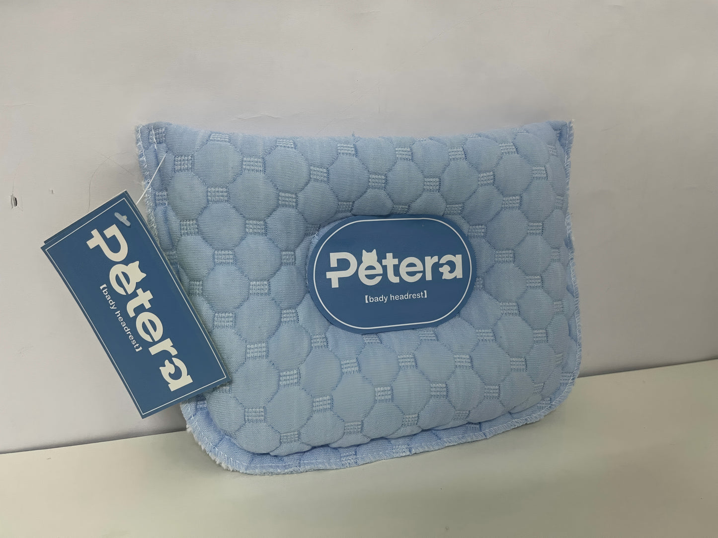 【Petera Light Blue Baby Headrest Pillow】—— Gentle Support for Baby’s Comfort