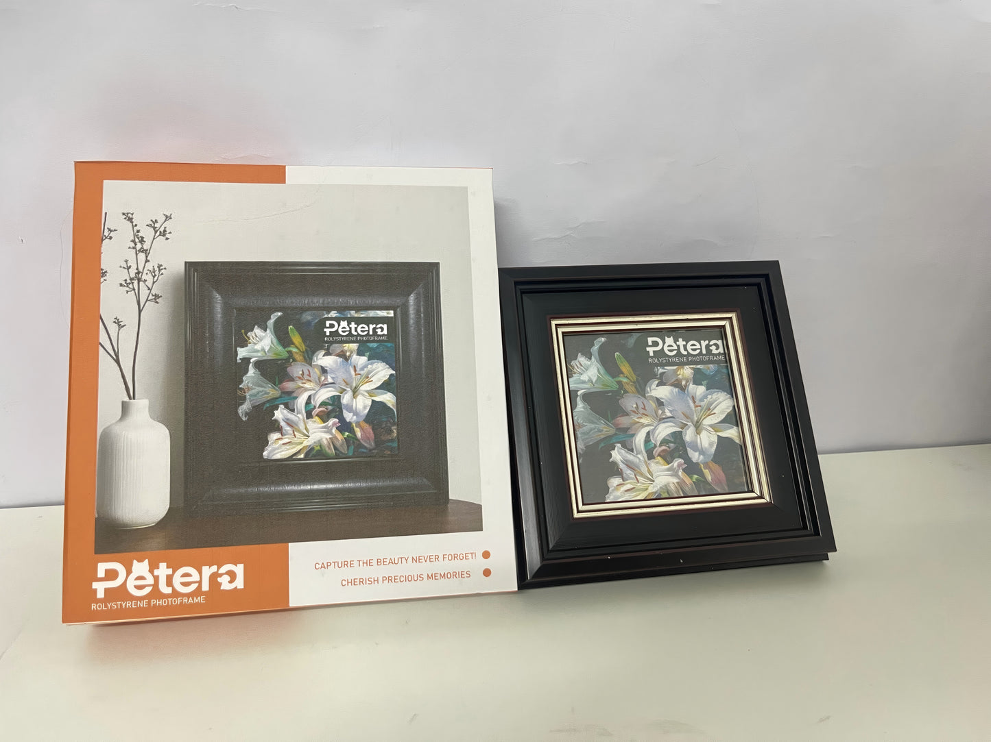 【Petera Black Polystyrene Picture Frame】—— Elegant Decor for Cherished Memories
