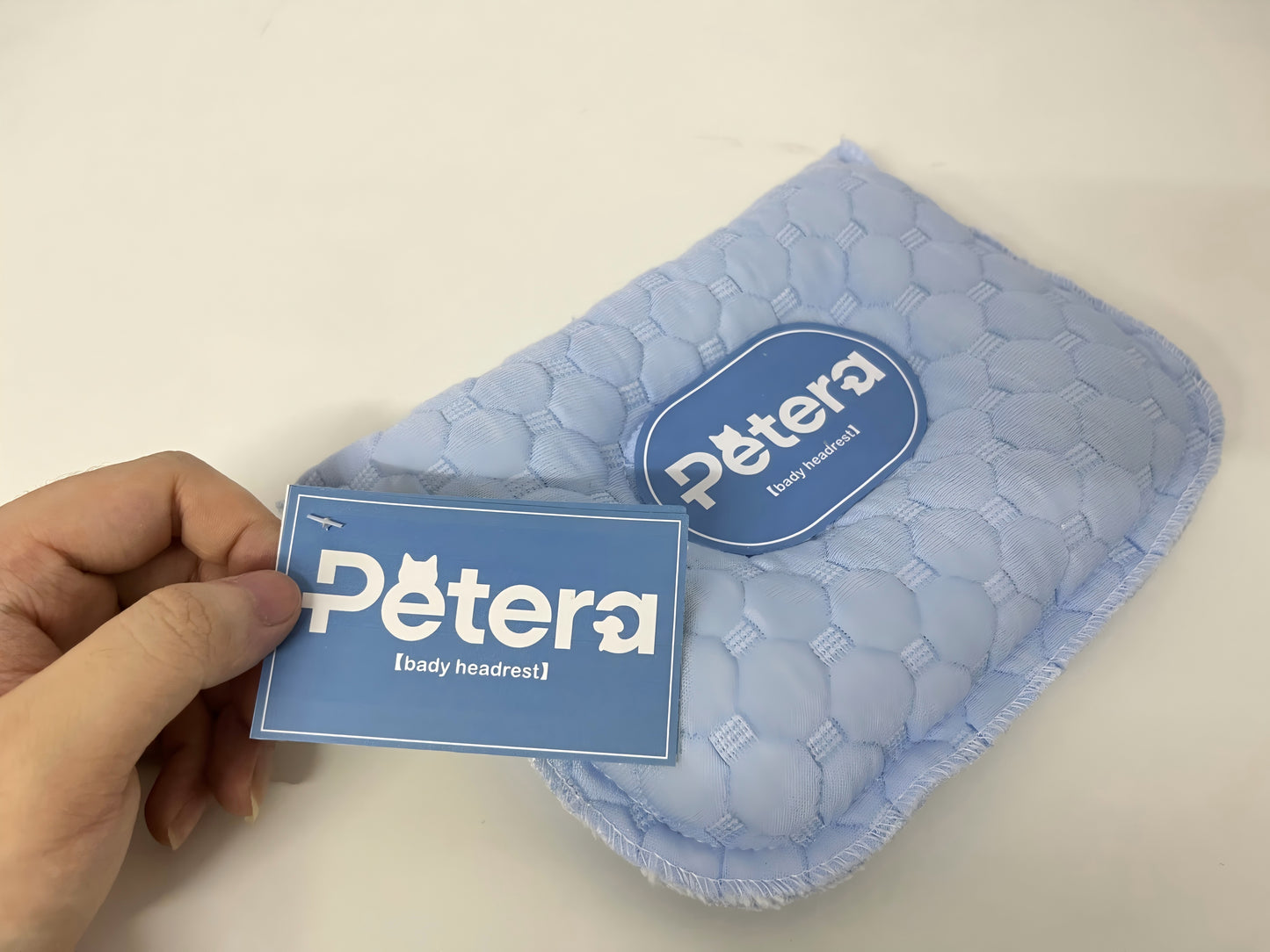 【Petera Light Blue Baby Headrest Pillow】—— Gentle Support for Baby’s Comfort