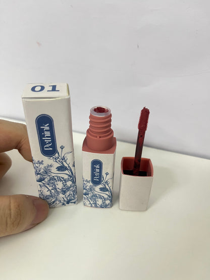 Pethink Retro Blue-Tone Lip Glaze Velvet Matte Texture A High-End Atmosphere Item for Daily Makeup