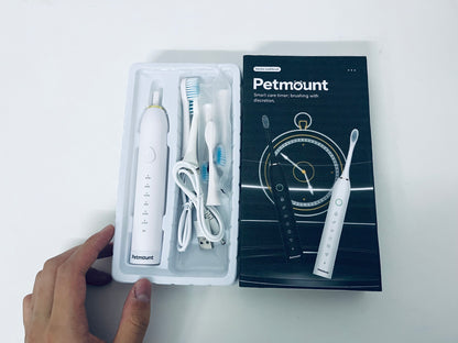 Petmount Travel-Friendly Electric Toothbrush - USB-C Charged, IPX7 Waterproof (3 Heads Included)