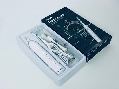 Petmount Travel-Friendly Electric Toothbrush - USB-C Charged, IPX7 Waterproof (3 Heads Included)