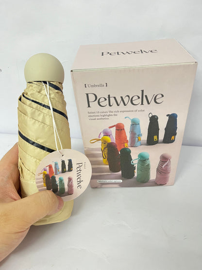 Petwelve Umbrellas Travel Essentials Mini Umbrella Small Compact UV Sun Protection Lightweight Tiny Pocket Manual Open Close Umbrella for Women Kids and Men Fit Purse Backpack