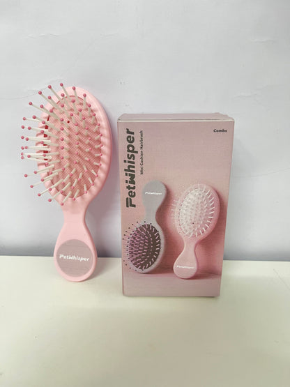 【PetWhisper Mini Cushion Hairbrush】—— Gentle & Portable Hair Grooming Tool