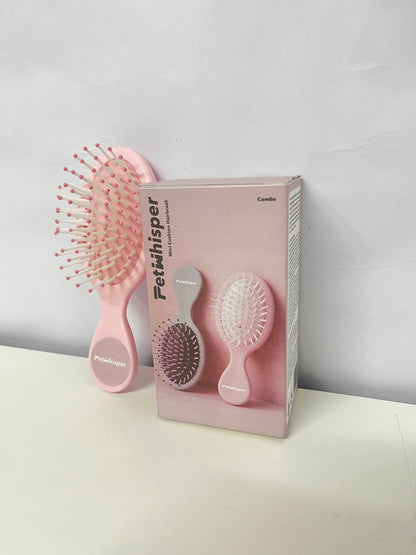 【PetWhisper Mini Cushion Hairbrush】—— Gentle & Portable Hair Grooming Tool